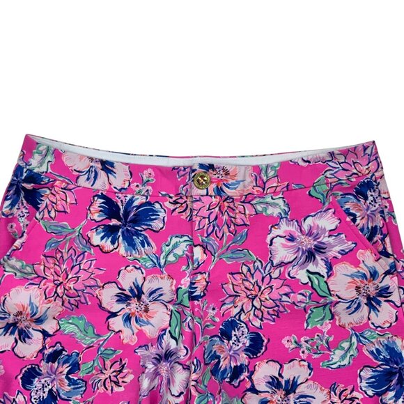 Lilly Pulitzer Buttercup Knit Short 8 Pink Isle Last Bud Not Least Scallop - Picture 7 of 12